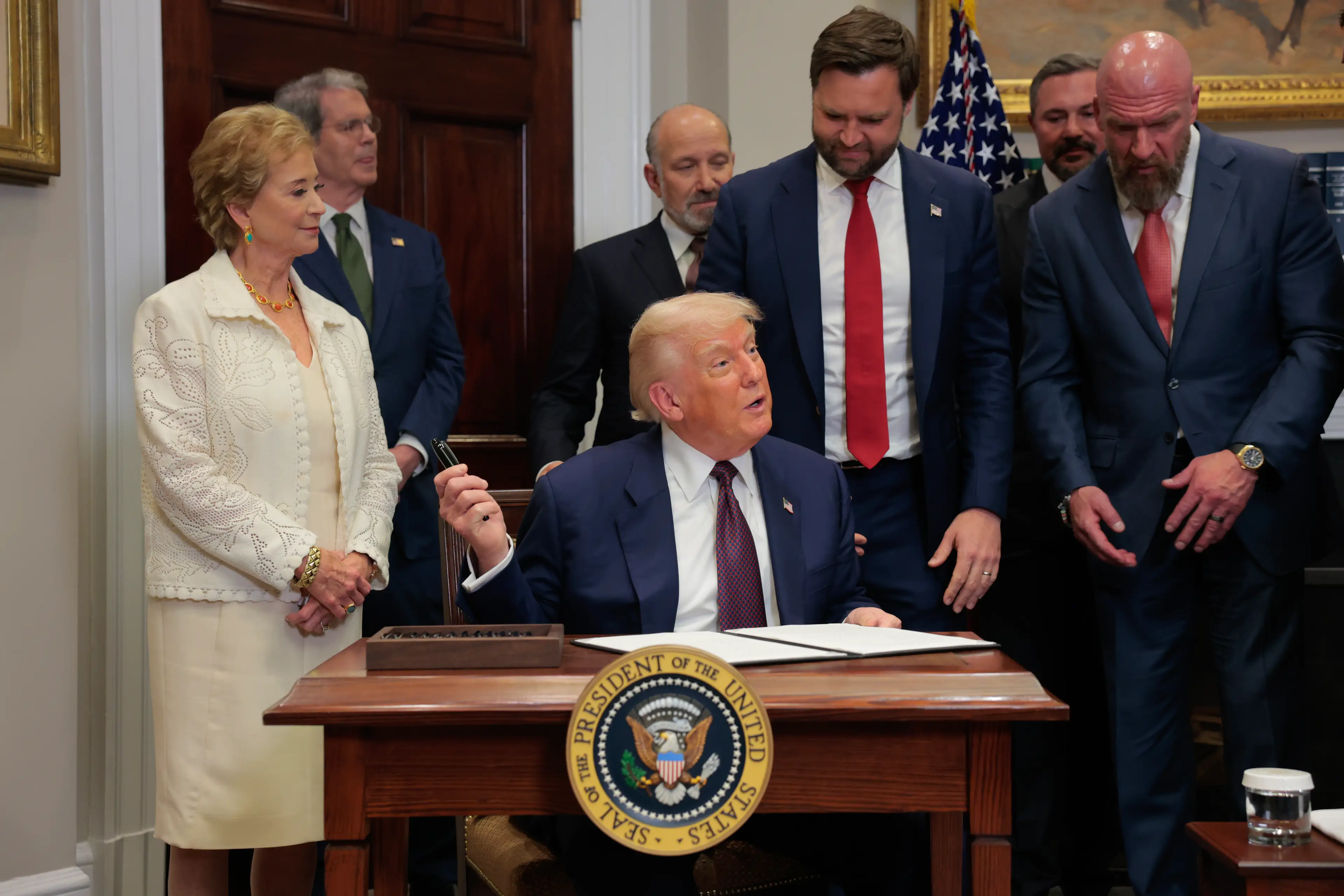 Linda McMahon will find herself without a job, if she does hers properly (Anna Moneymaker/Getty Images)