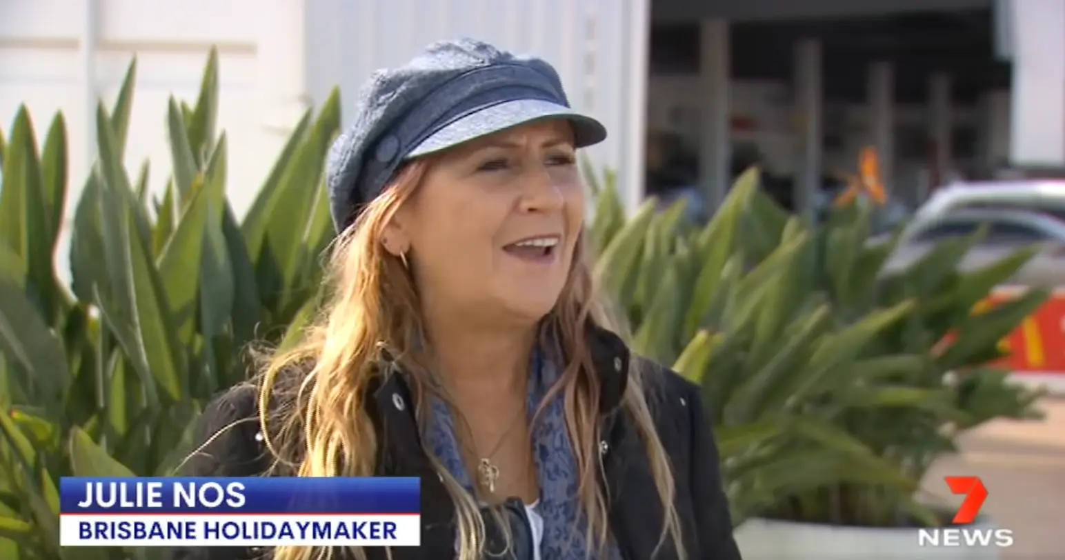 Julie Nos was on holiday when approached by the deadly bird (Facebook Video 7News Cairns)