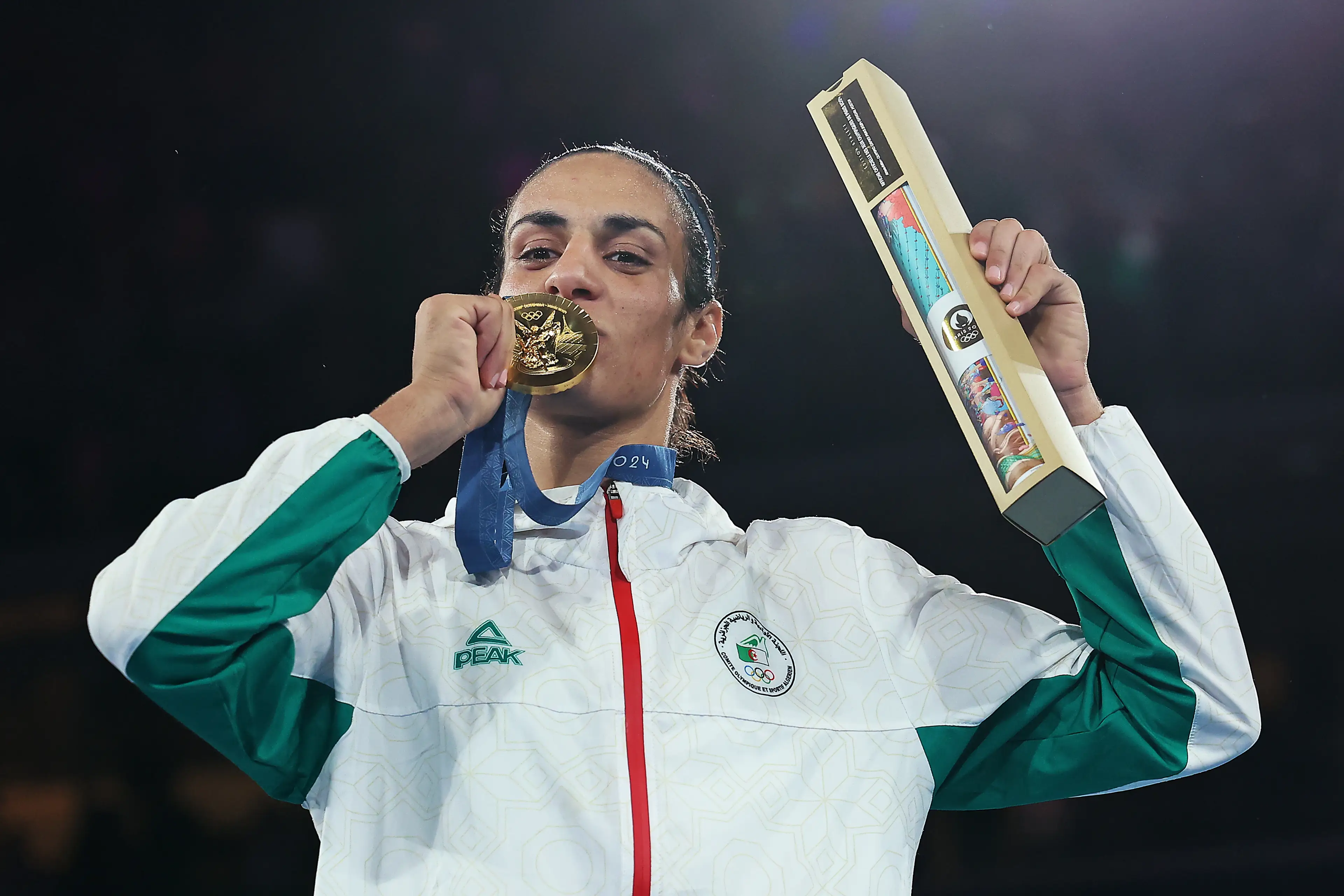 Imane Khelif won gold at the Olympics. (Richard Pelham/Getty Images)