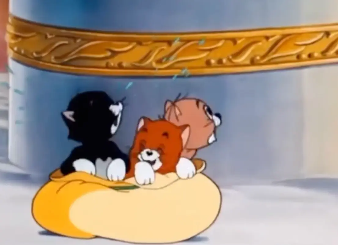 The Tom and Jerry clip has also ruined some people's childhoods (Twitter/@historyinmemes)