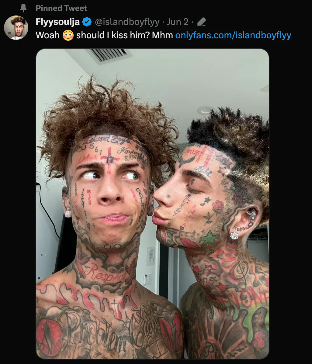 Alex questioned followers whether he should kiss his brother.