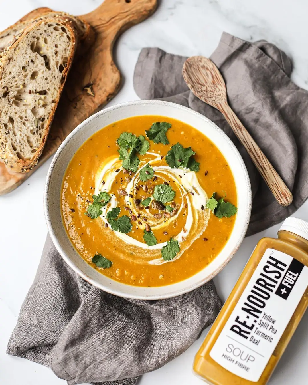 Vegan soup company Re:Nourish received a complaint about one of their ads.