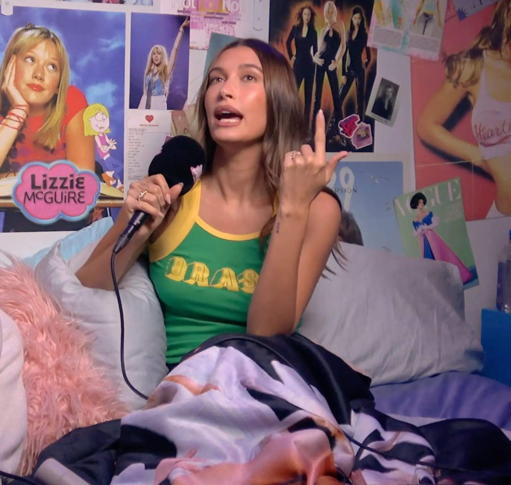 Hailey Bieber opened up about her skincare routine and whether she's had any treatment on her face during candid podcast interview (YouTube/In Your Dreams With Owen Thiele)