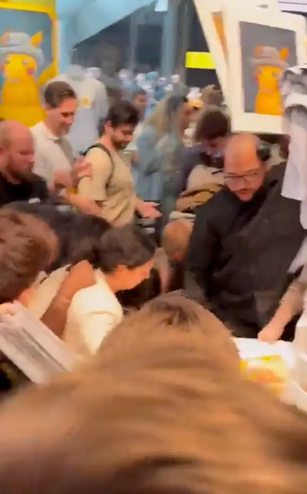 The launch event descended into chaos.