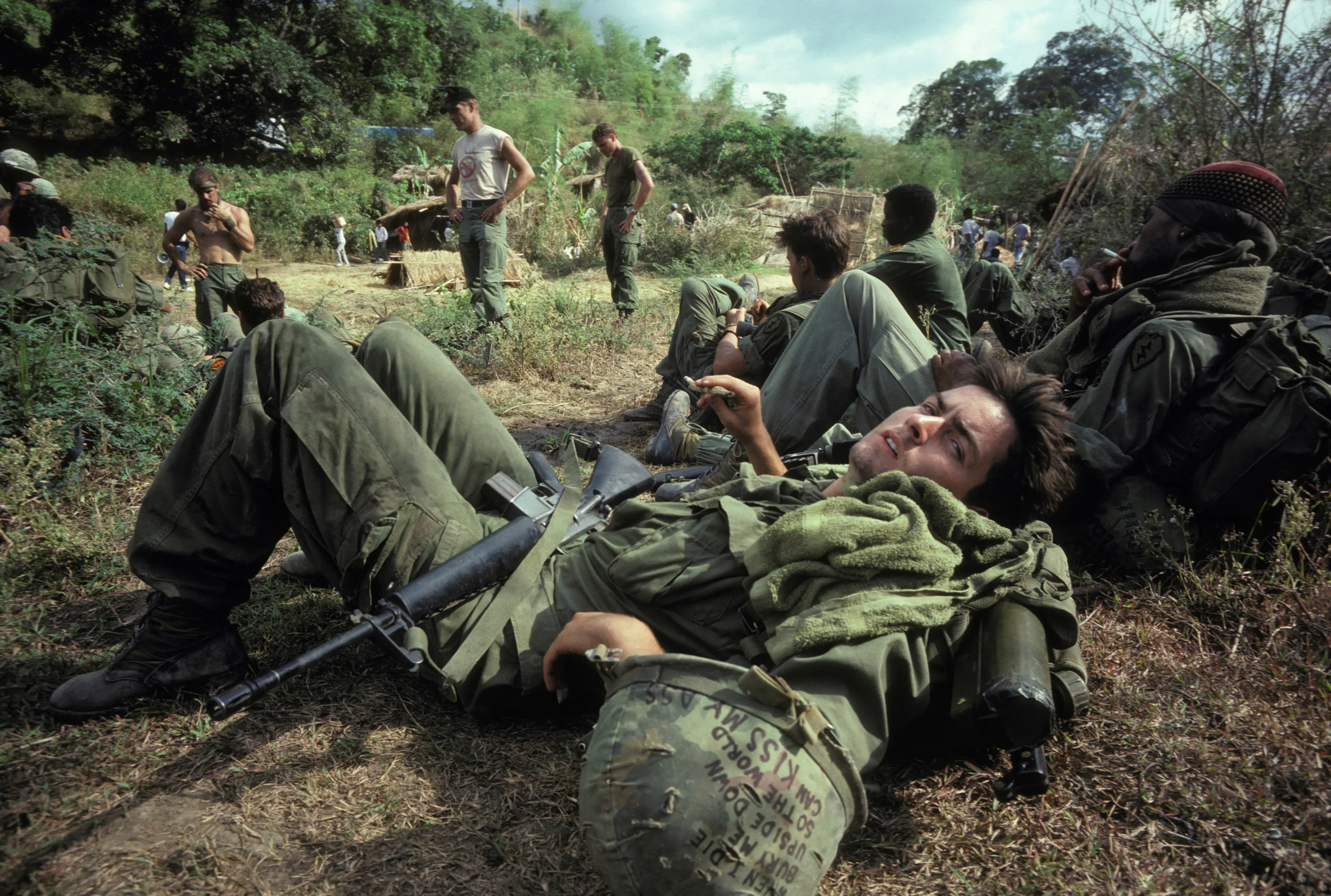 Charlie Sheen would go on to win acclaim in Platoon just three years later (Roland NEVEU/Gamma-Rapho via Getty Images)
