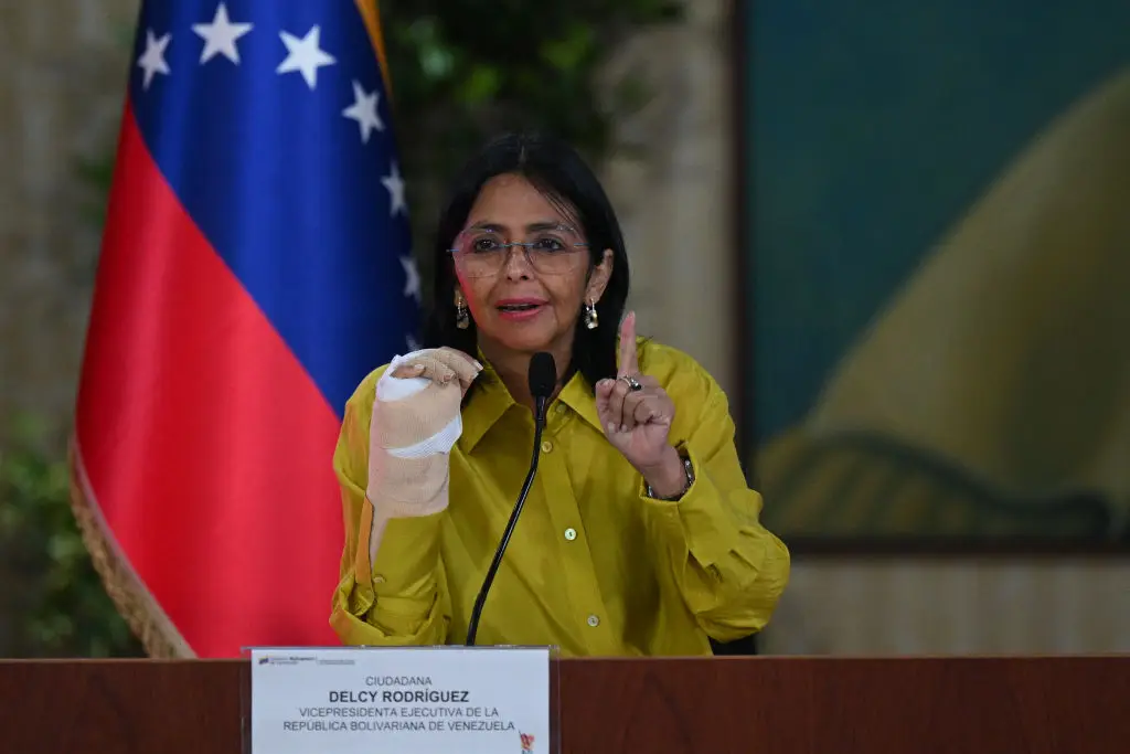 President Delcy Rodríguez said Venezuela will 'continue to defend their integrity' (Photo by FEDERICO PARRA/AFP via Getty Images)