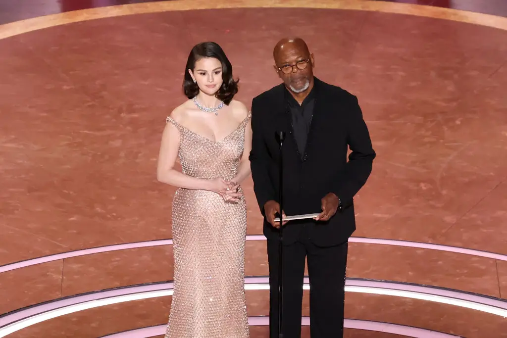 Selena Gomez and Samuel L Jackson presented the Best Documentary Feature award during last night's Academy Awards ceremony (Rich Polk/Penske Media via Getty Images)