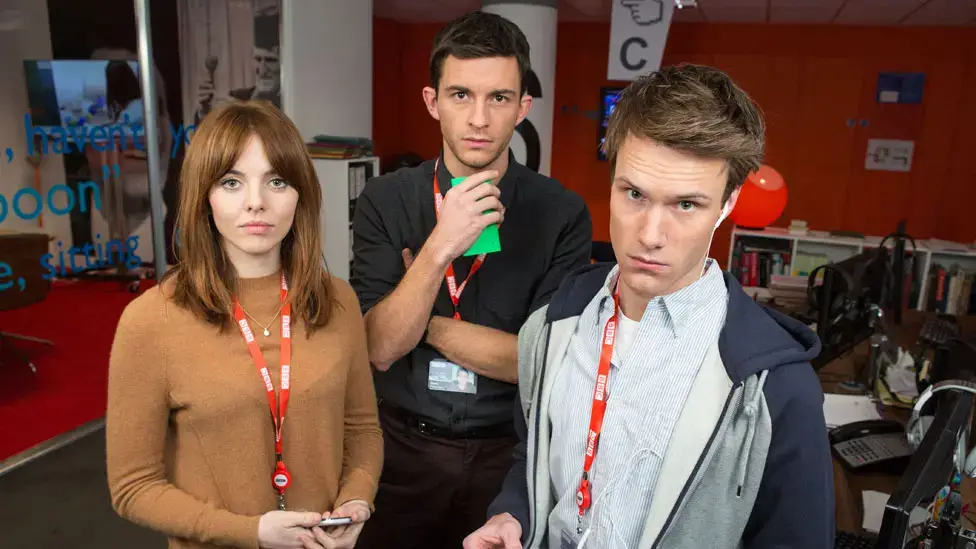 Jonathan Bailey is an eager social media officer in W1A (BBC)