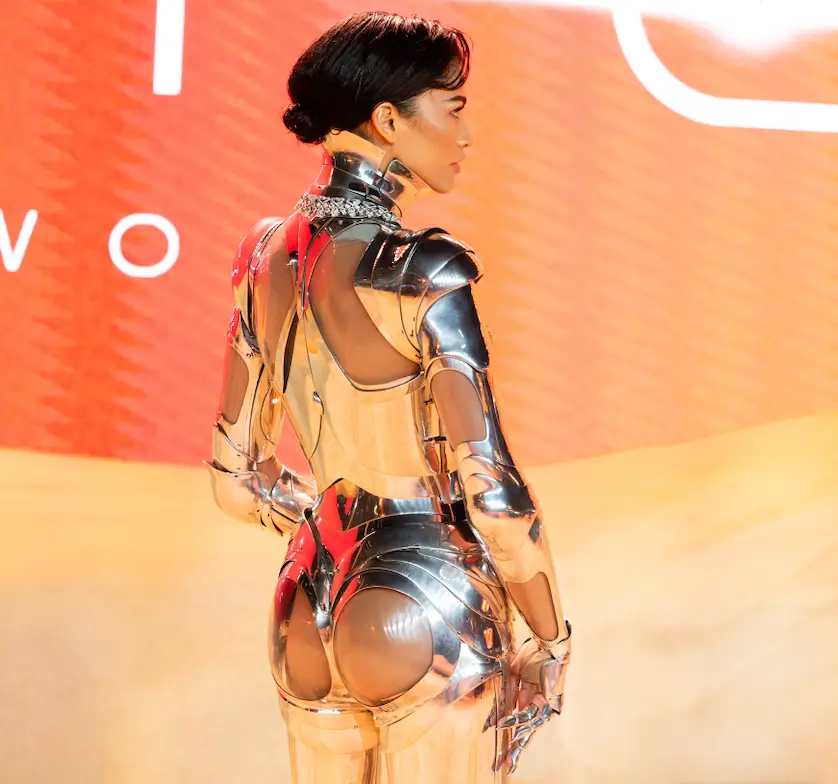 Zendaya's armor featured a number of windows.