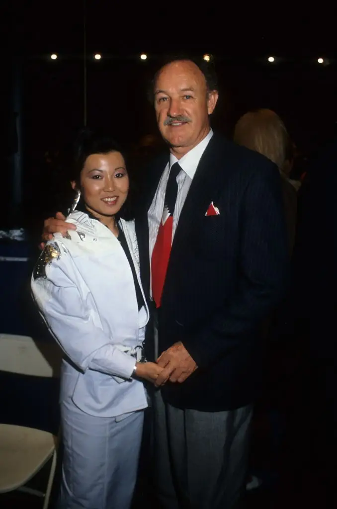 Actor Gene Hackman and wife Betsy Arakawa pose for a portrait in 1986 in Los Angeles, California (Donaldson Collection/Michael Ochs Archives/Getty Images)