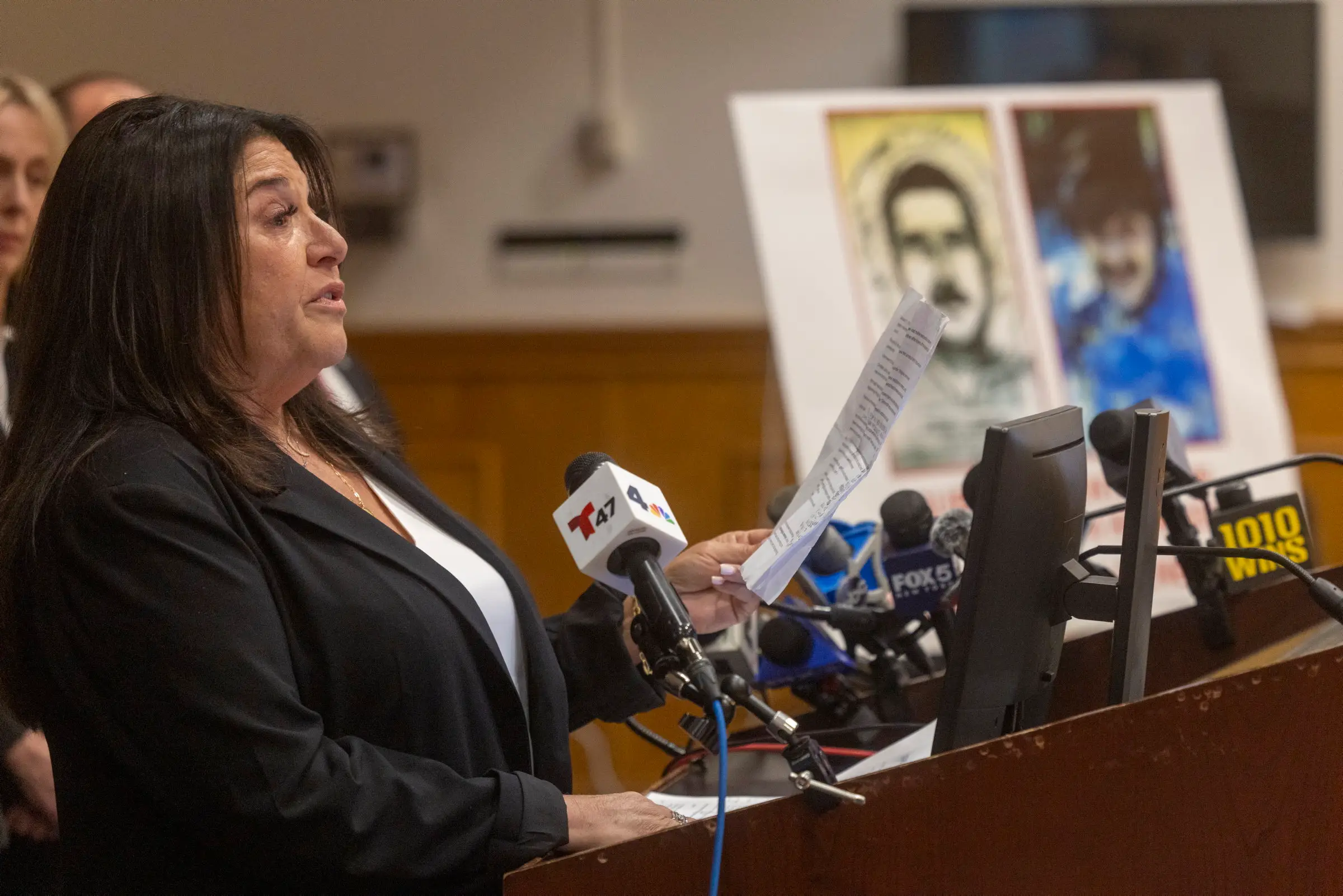 Barbara's children shared their relief at an emotional press conference on Wednesday (Howard Schnapp/Newsday RM via Getty Images)