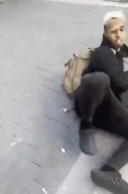 The former soldier knocked him down (X/@royal_bobby24)