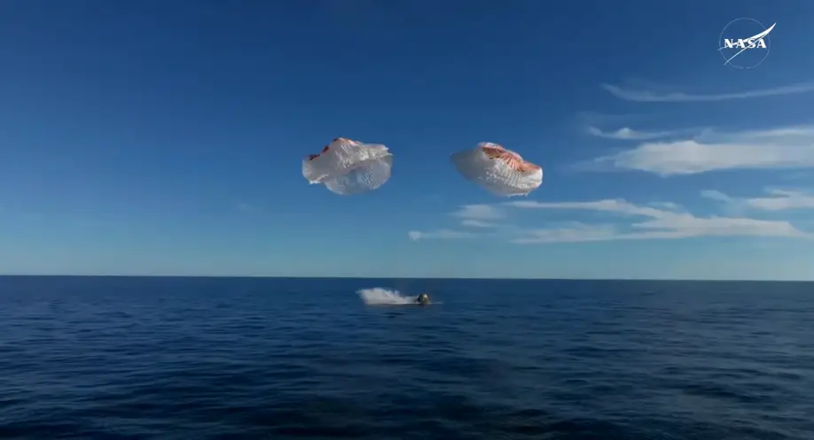 The splash landing as it happened (NASA)