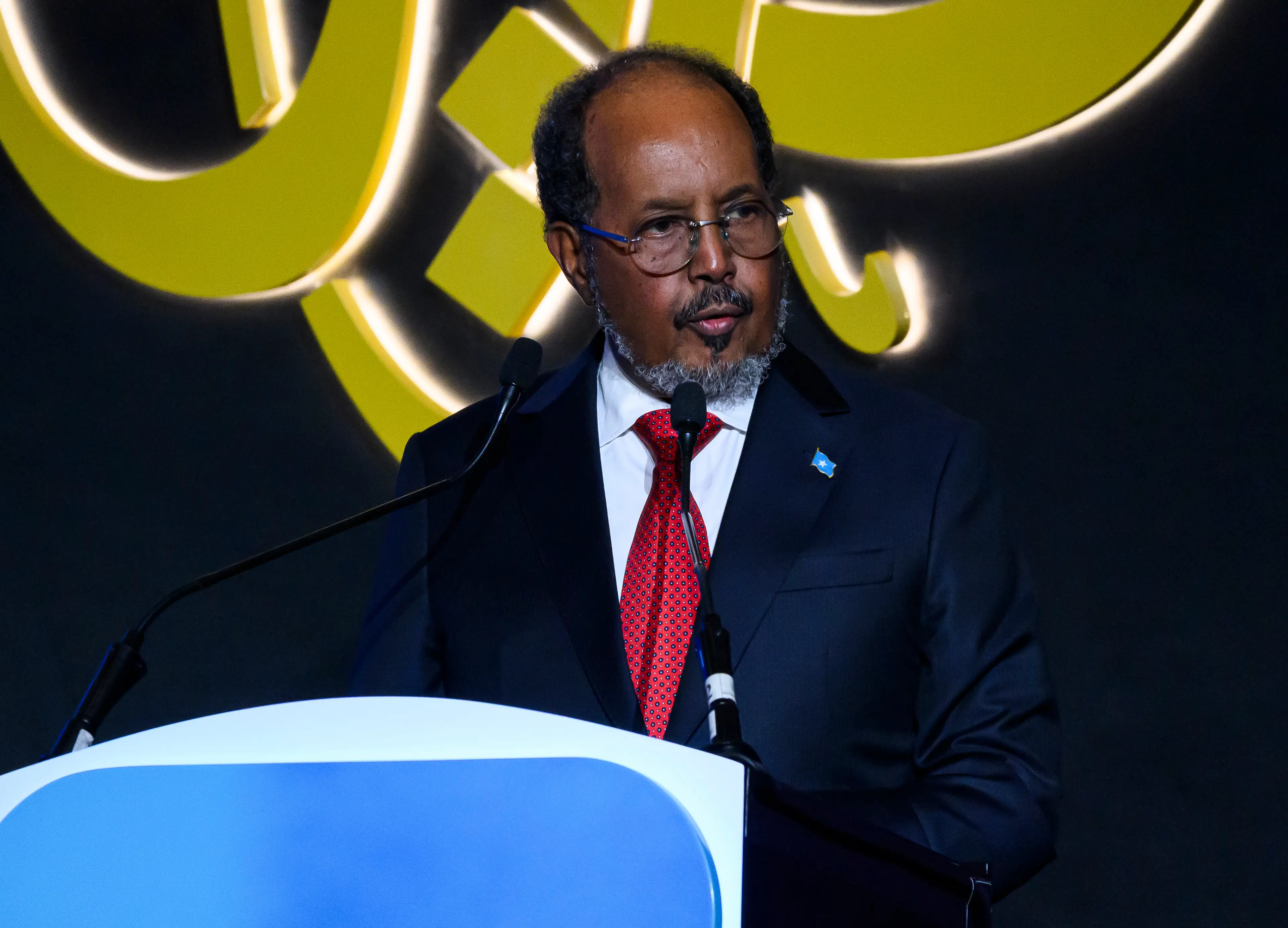 Somalia's President Hassan Sheikh Mohamud has spoken out (Noushad Thekkayil/NurPhoto via Getty Images)