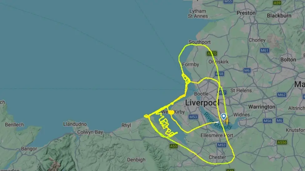 Ravenair said the pilot was testing a newly repaired aircraf (Flightradar24)