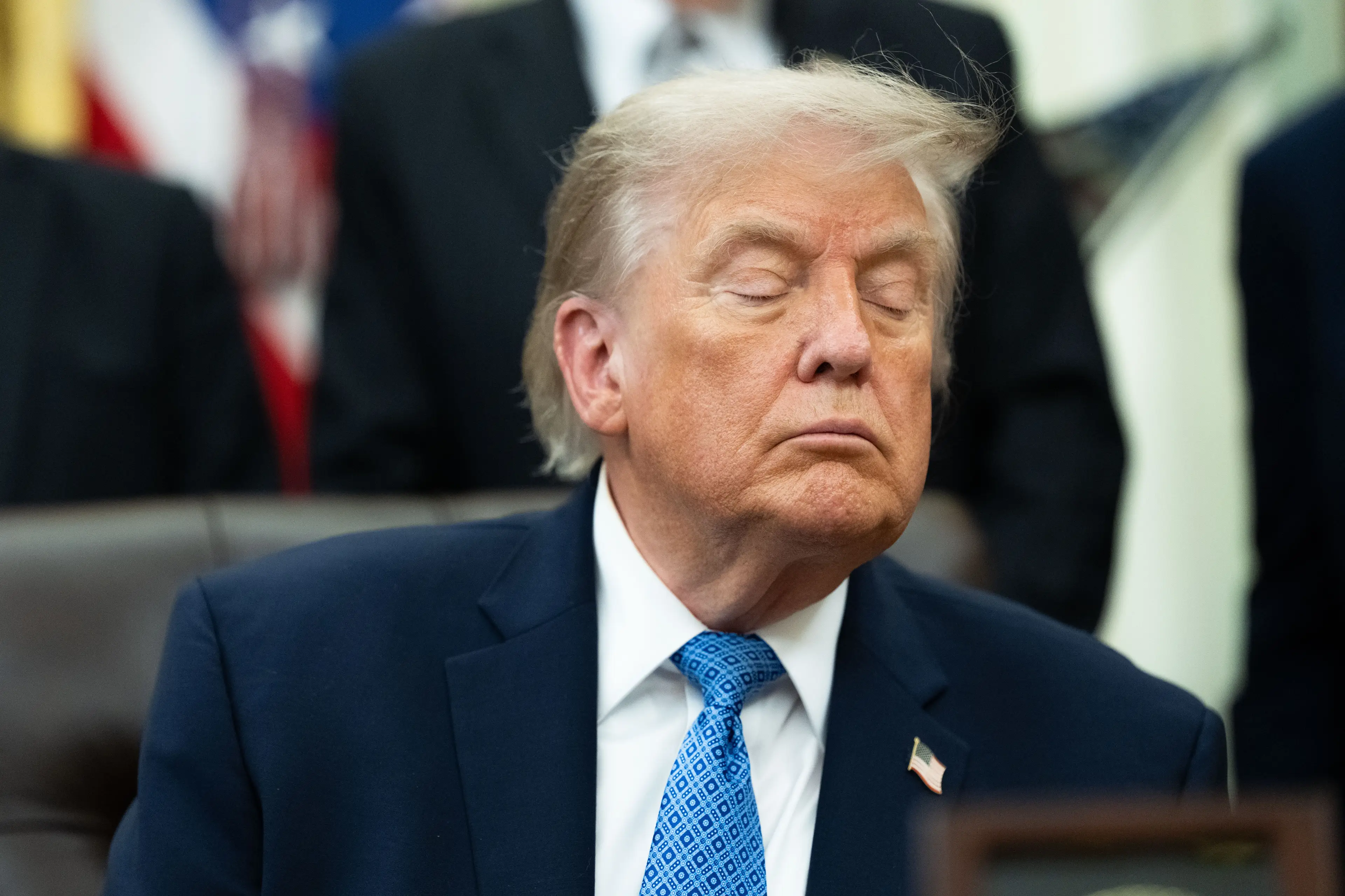 The president appears to have nodded off several times in public (Aaron Schwartz/CNP/Bloomberg via Getty Images)