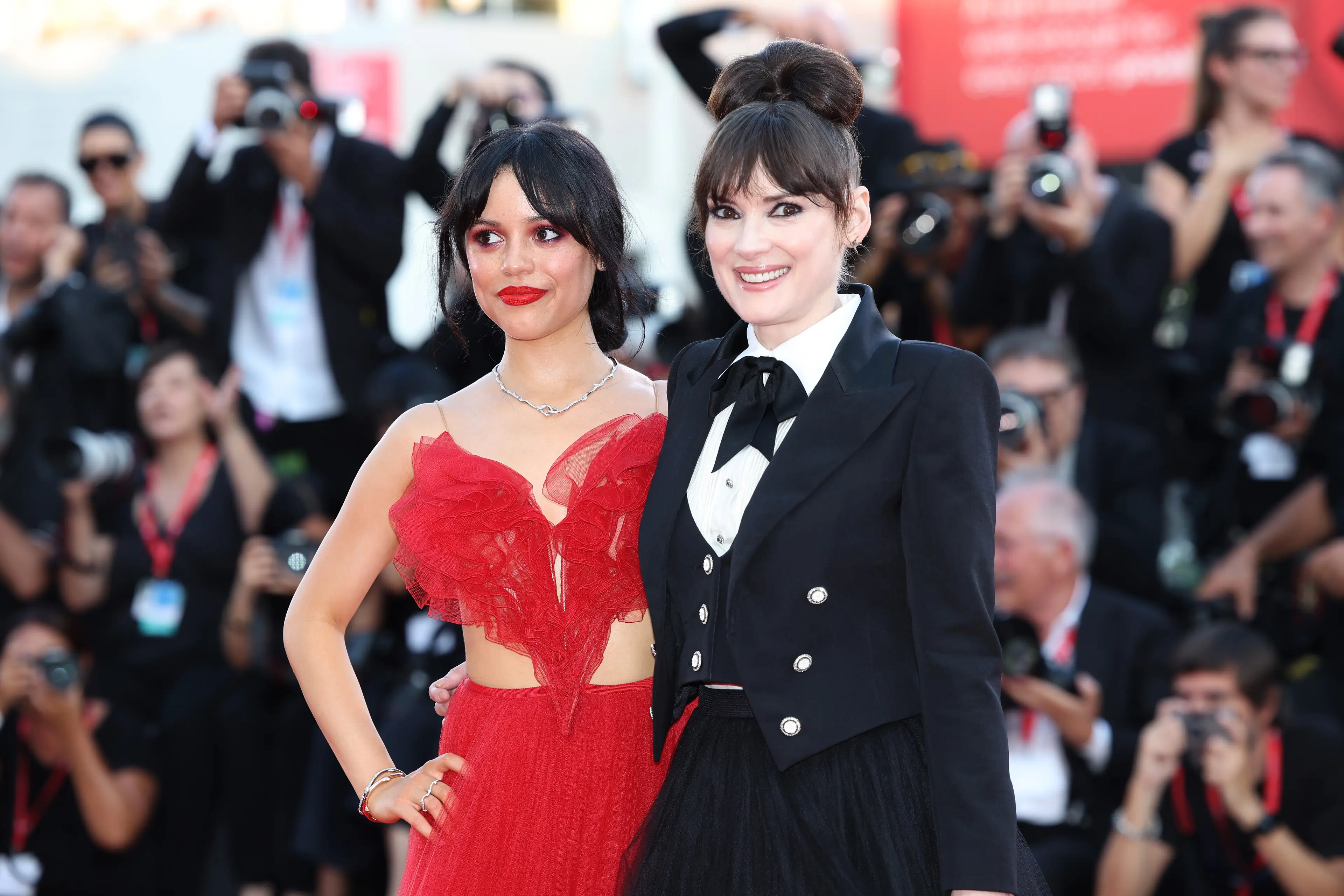 Beetlejuice Beetlejuice had its world premiere at the Venice Film Festival today. (Daniele Venturelli/WireImage)