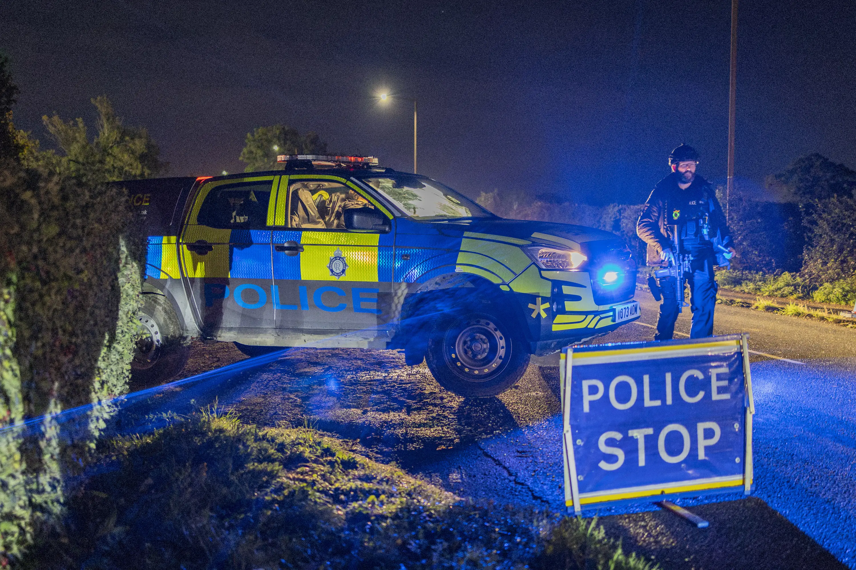 Police were called to a road near RAF Fairford, Gloucestershire, in the early hours of Sunday morning (Marcin Nowak/Anadolu via Getty Images)
