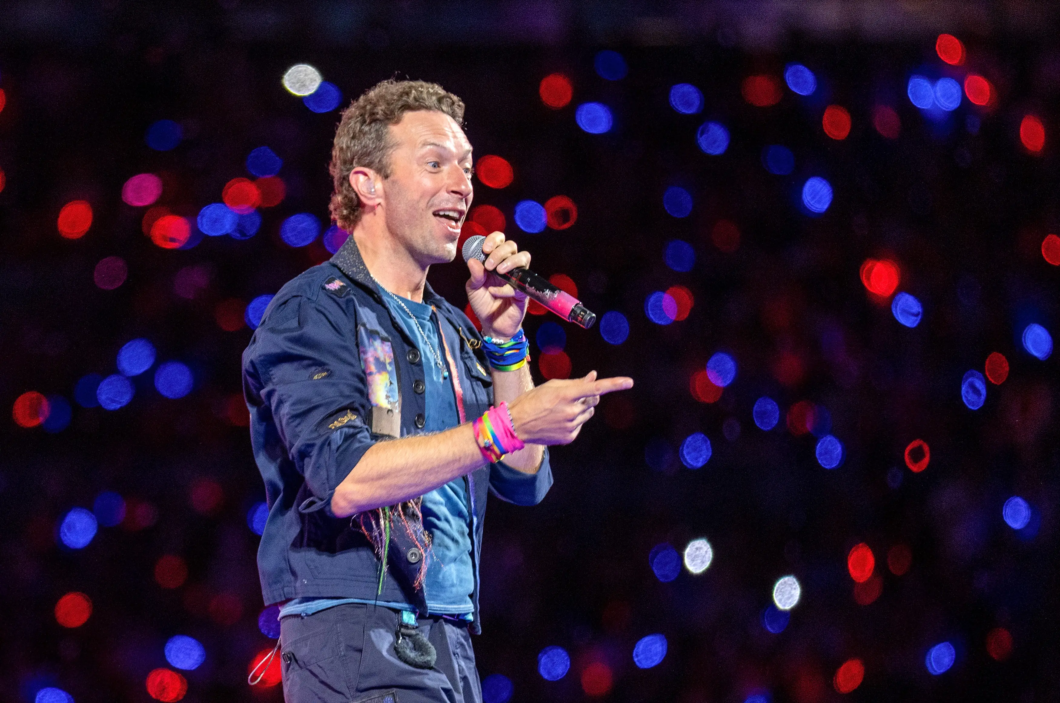 Chris Martin has continued to crack jokes about the incident at concerts this year (Jo Hale/Redferns)