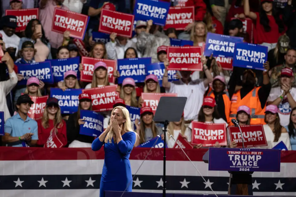 Trump and Greene were previously allies (John Moore/Getty Images)