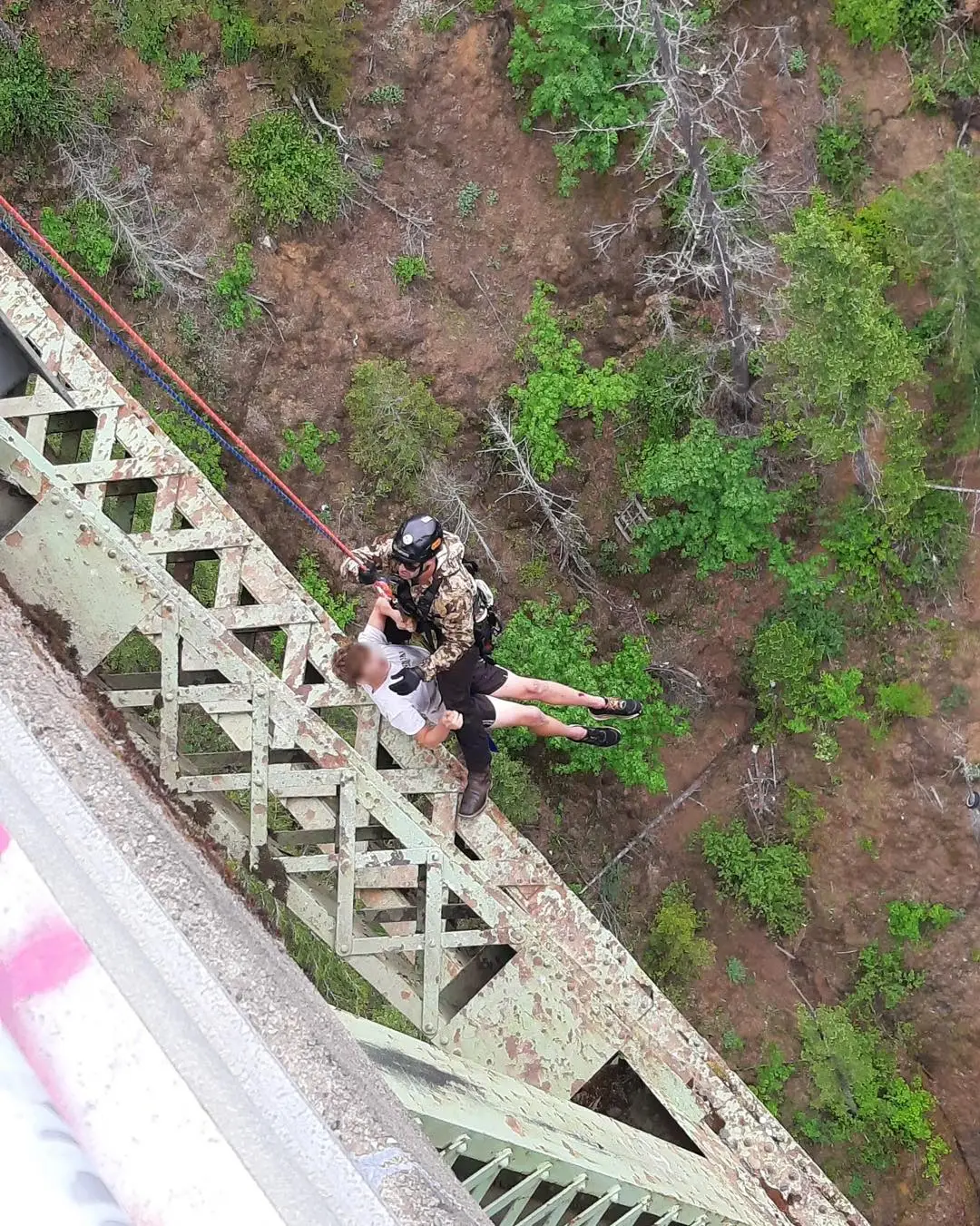 The 19-year-old miraculously survived the fall (Facebook/ Mason County Sheriff's Office)