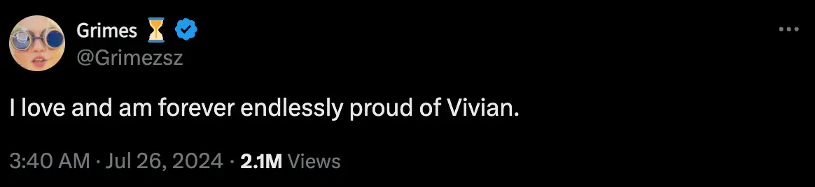 Grimes has defended Wilson online (X/@Grimezsz) 