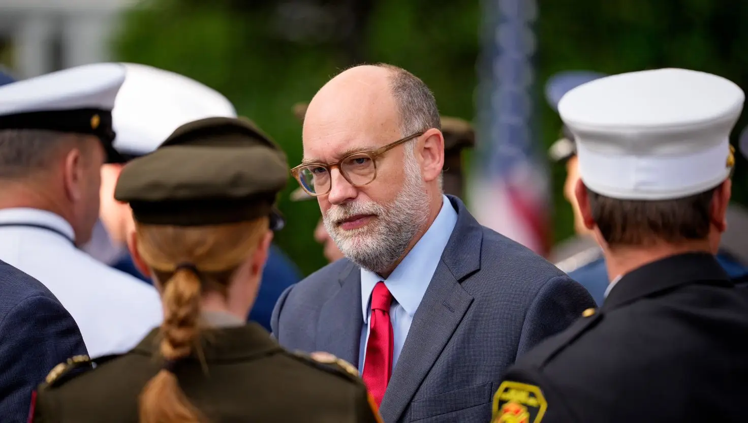 Russ Vought has been described as the 'architect' of the conservative blueprint (Andrew Harnik/Getty Images)