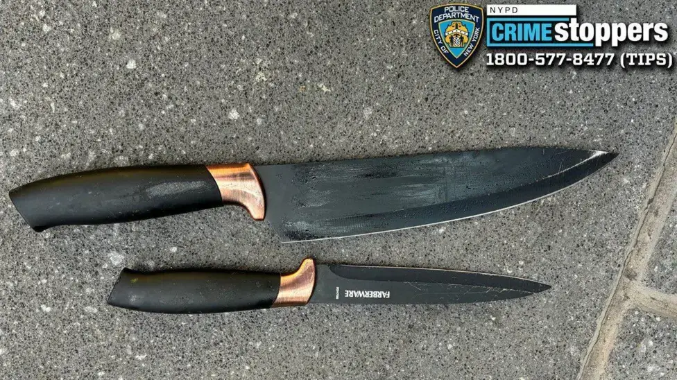 The New York Police Department revealed pictures of the alleged murder weapon. (NYPD)