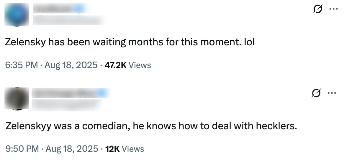 People have been reacting to Zelenskyy's remarks online (Twitter)