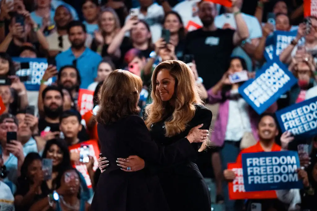 Beyonce at the Kamala Harris rally in Texas last year (Jordan Vonderhaar/Getty Images)