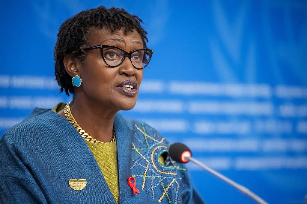 Winnie Byanyima issued a stark warning about AIDs figures in the coming years (Fabrice COFFRINI / AFP via Getty Images)