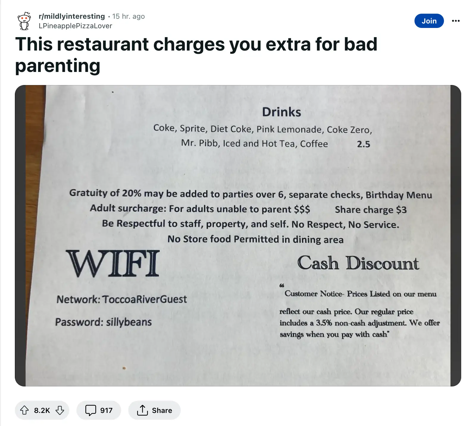 One Redditor shared a screenshot online.