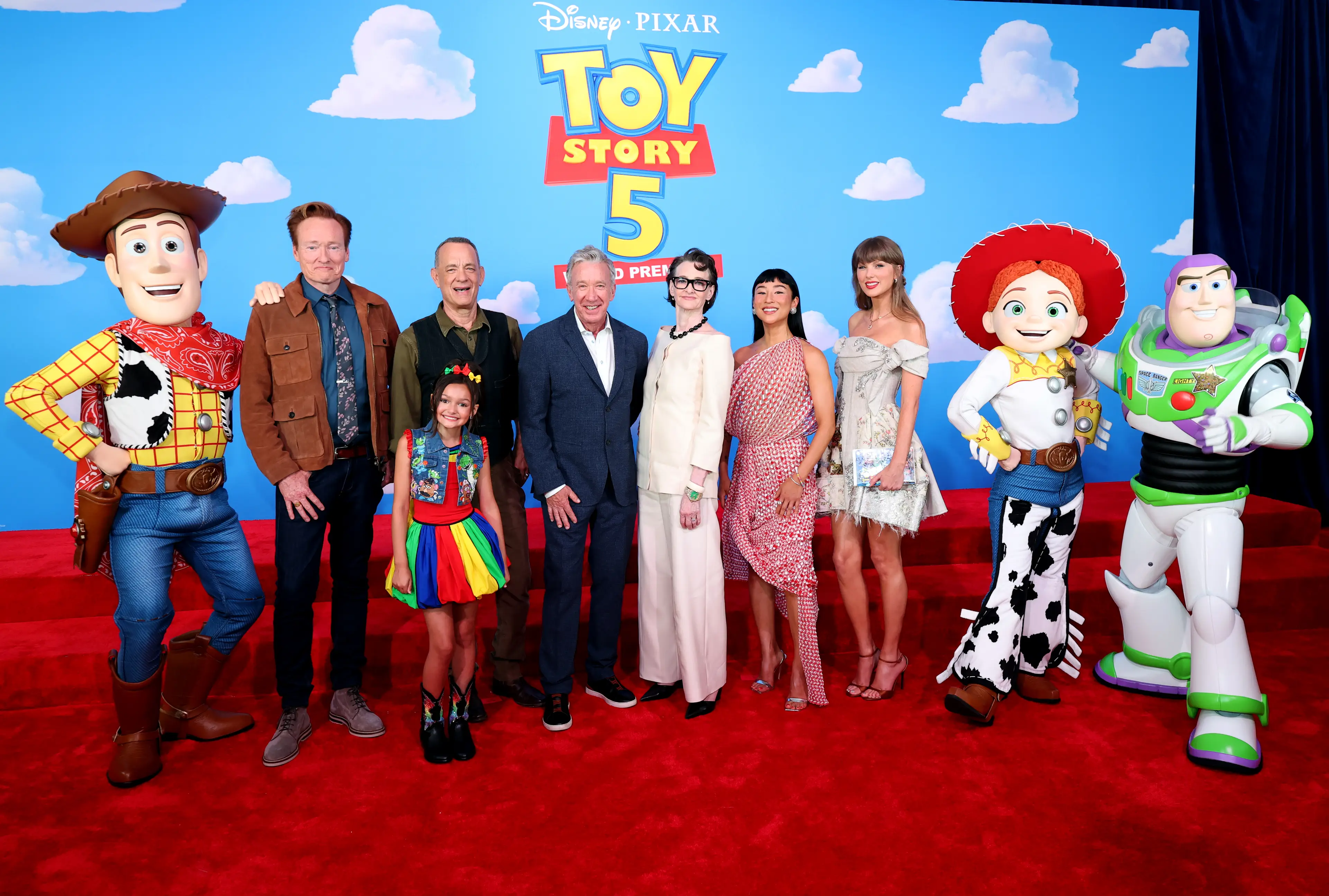The cast of Toy Story 5 attended the World Premiere on Tuesday (Kevin Mazur/Getty Images for for TAS Rights Management)