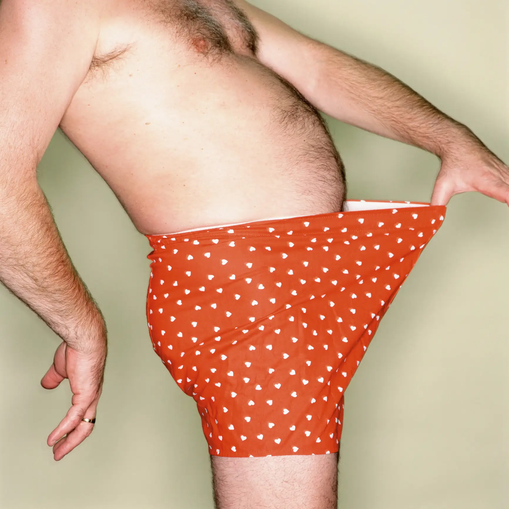 Apparently a lot of men just lift their manhood over their waistband (Getty Stock)