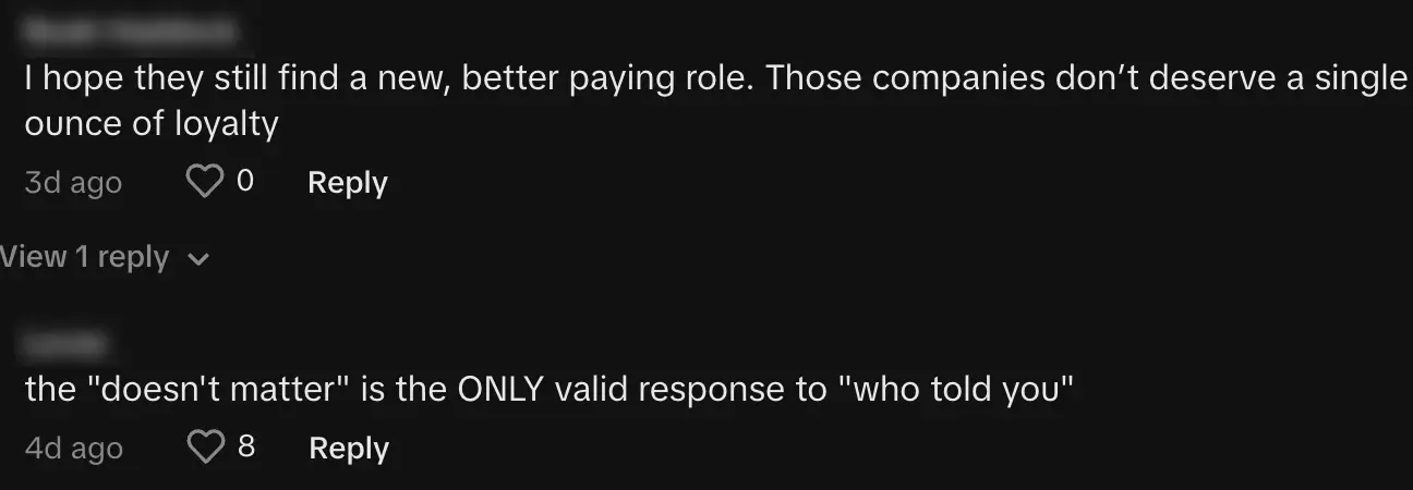 Viewers couldn't believe the boss' response. (TikTok)