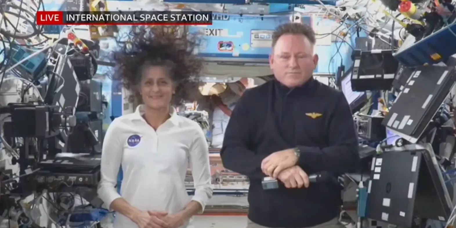 The two astronauts chatted to the media on September 13 (BBC News/NASA)