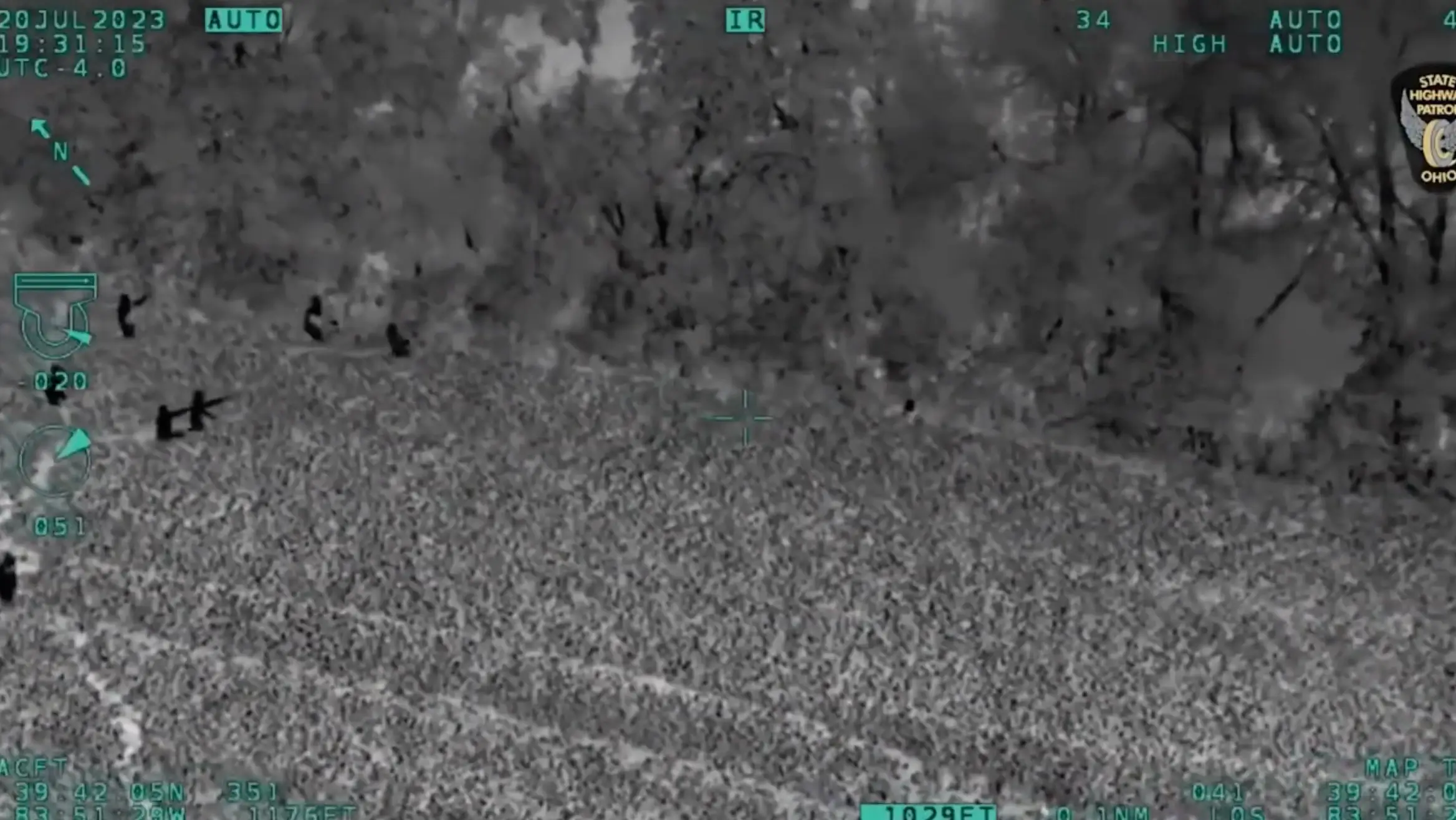 The boy was spotted by a helicopter pilot.