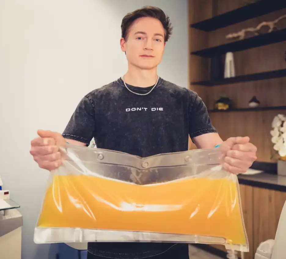 The biohacker has spent a fortune on the process so far (Instagram/@bryanjohnson__)