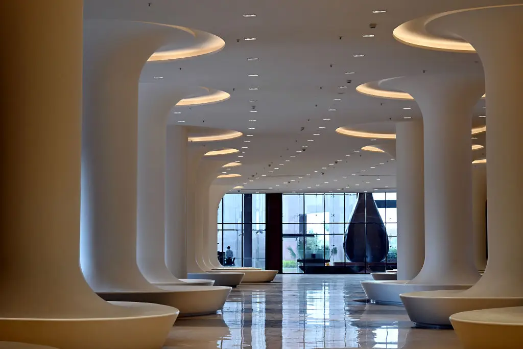 Inside the enormous complex (Prakash Singh/Bloomberg via Getty Images)