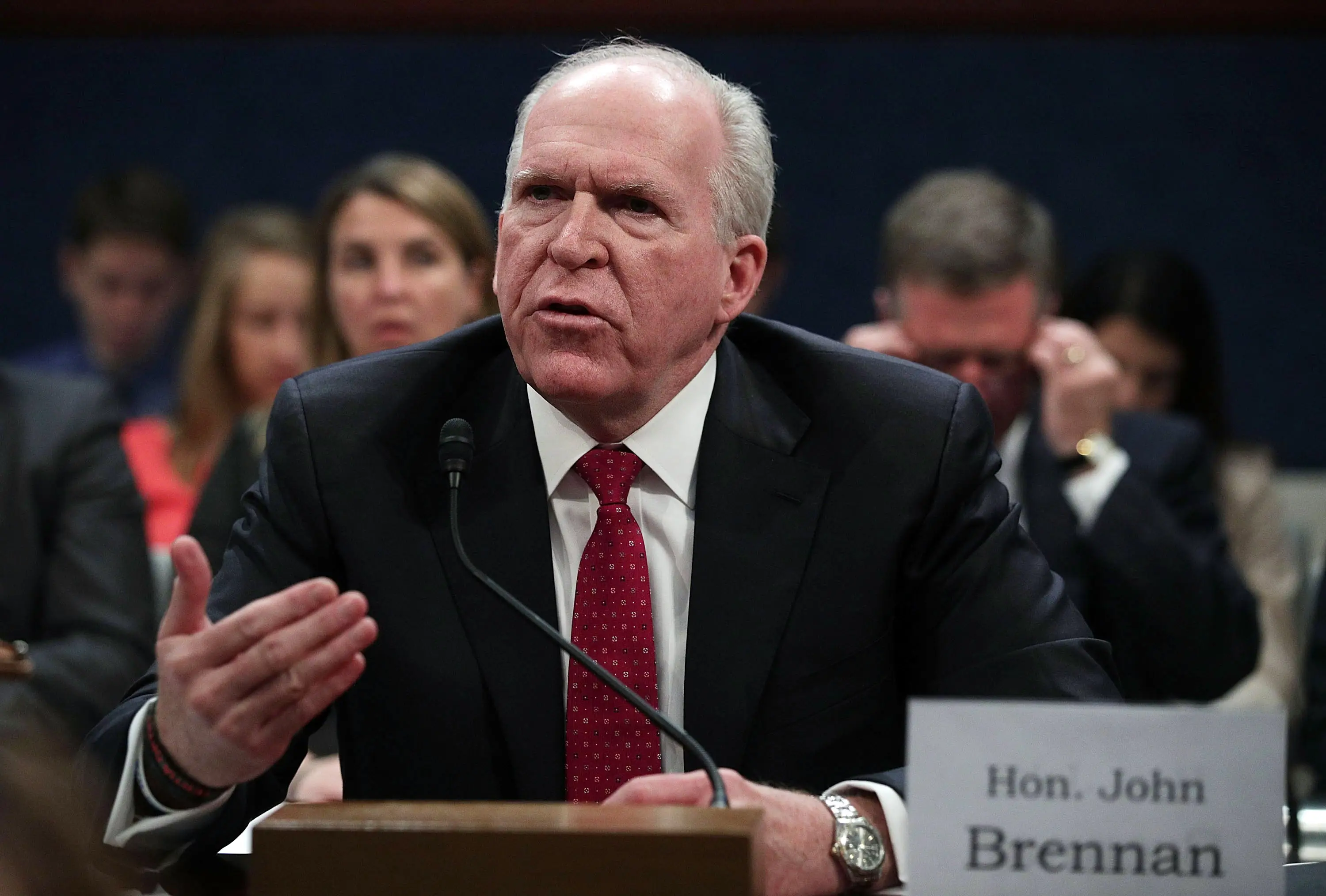 Former CIA Director John Brennan helped build the case that Russia had interfered in the 2016 election in Trump's favor (Alex Wong/Getty Images)