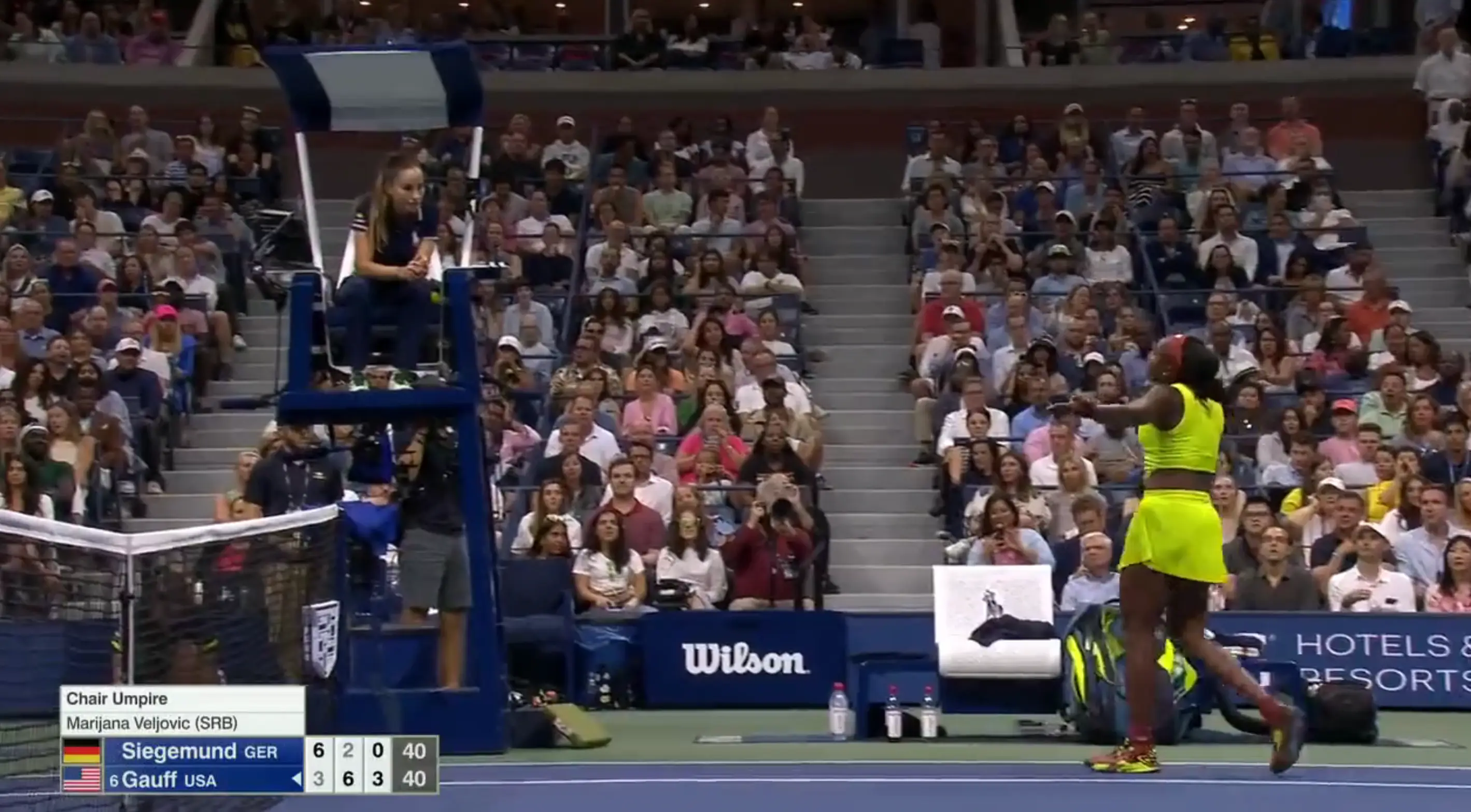 Gauff got frustrated with her opponent's time wasting on court.