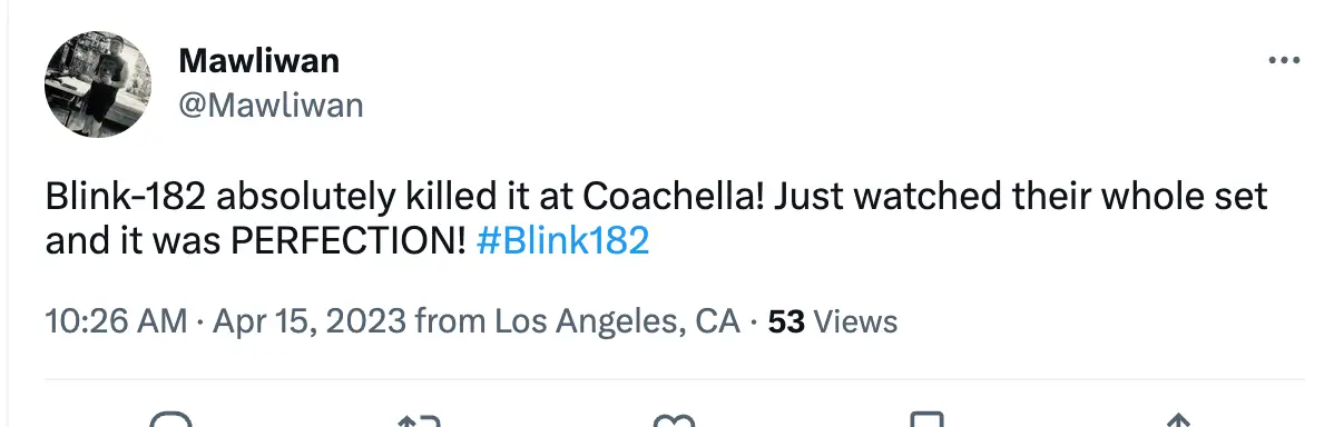 Fans have praised the band for their set.