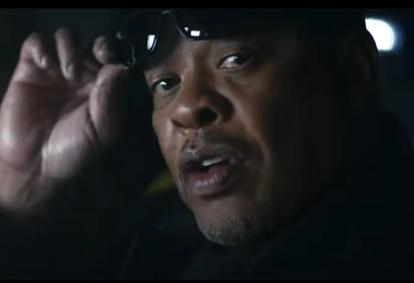 Dr Dre again can't hold back is reaction to the rapper's antics (Eminem/YouTube)