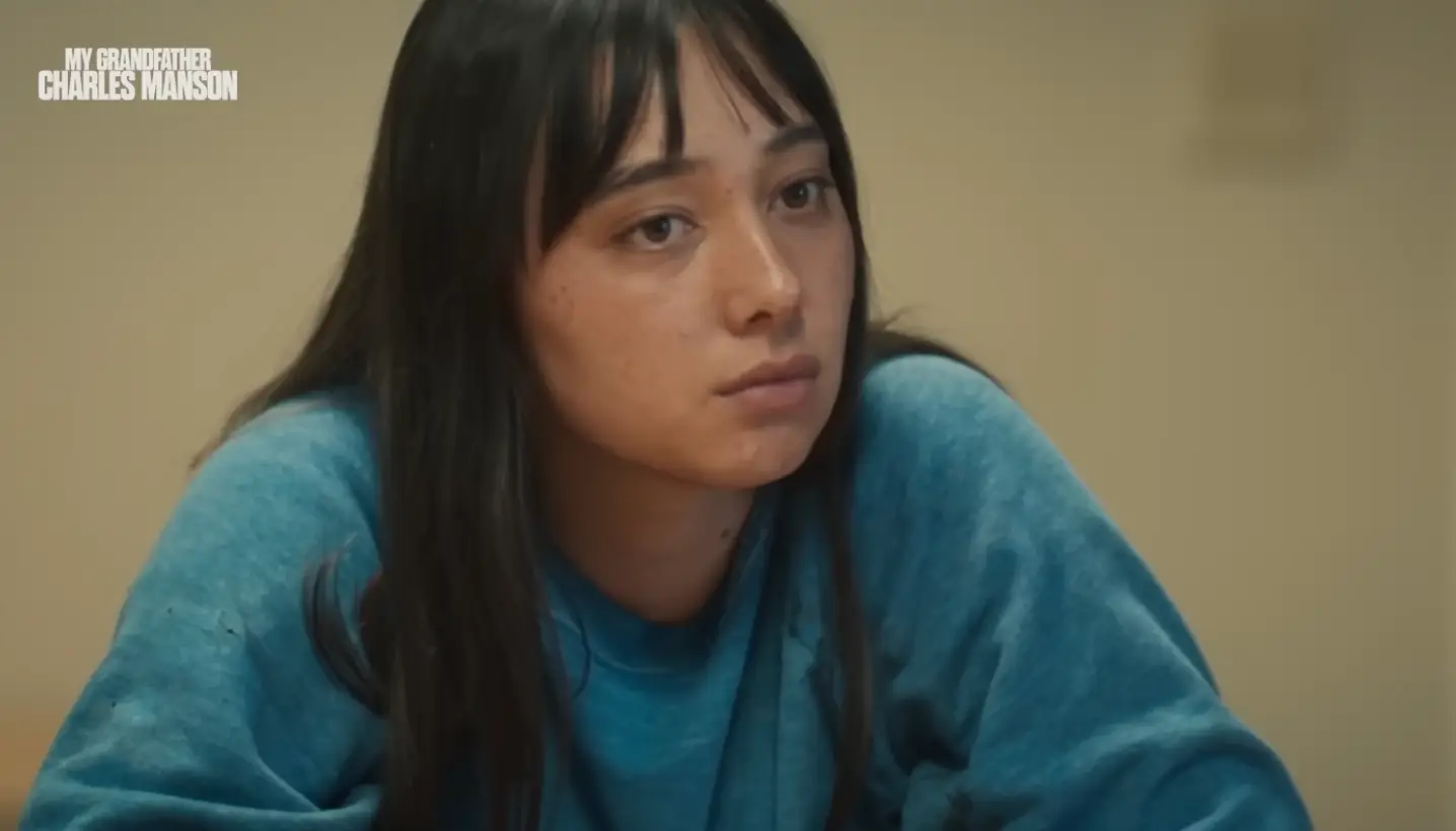 Sophia Maddox did an inkblot test like her late grandfather, Charles Manson, did (Hulu)