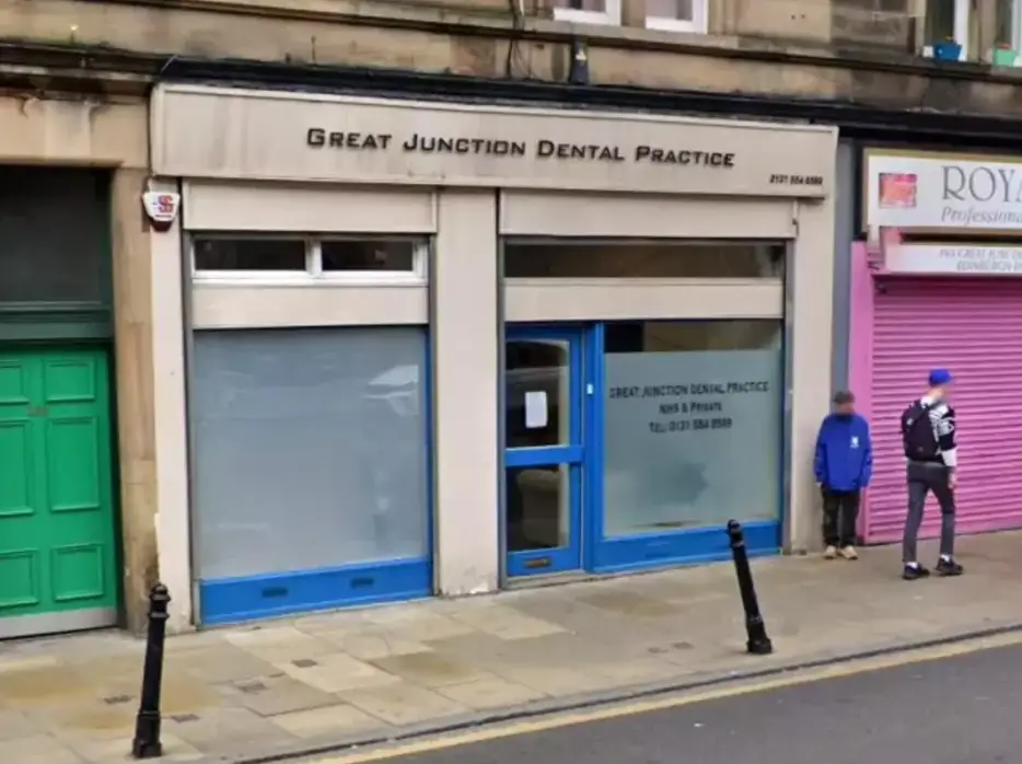 The workplace conduct occurred at Great Junction Dental Practice, Scotland (Google Maps)