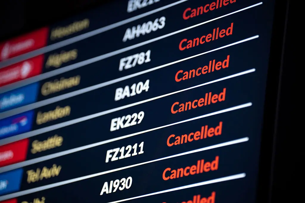 Flights to and from the Middle East are facing disruptions (Marcin Golba/NurPhoto via Getty Images)