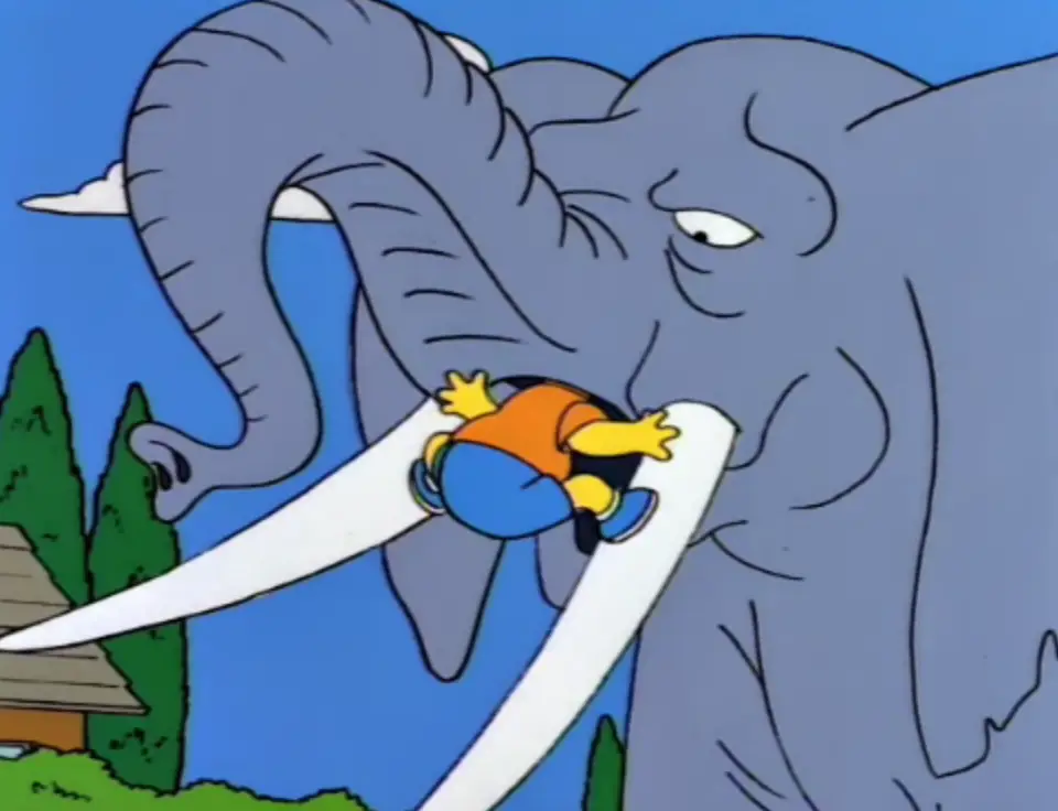 Bart was determined to claim his prize.