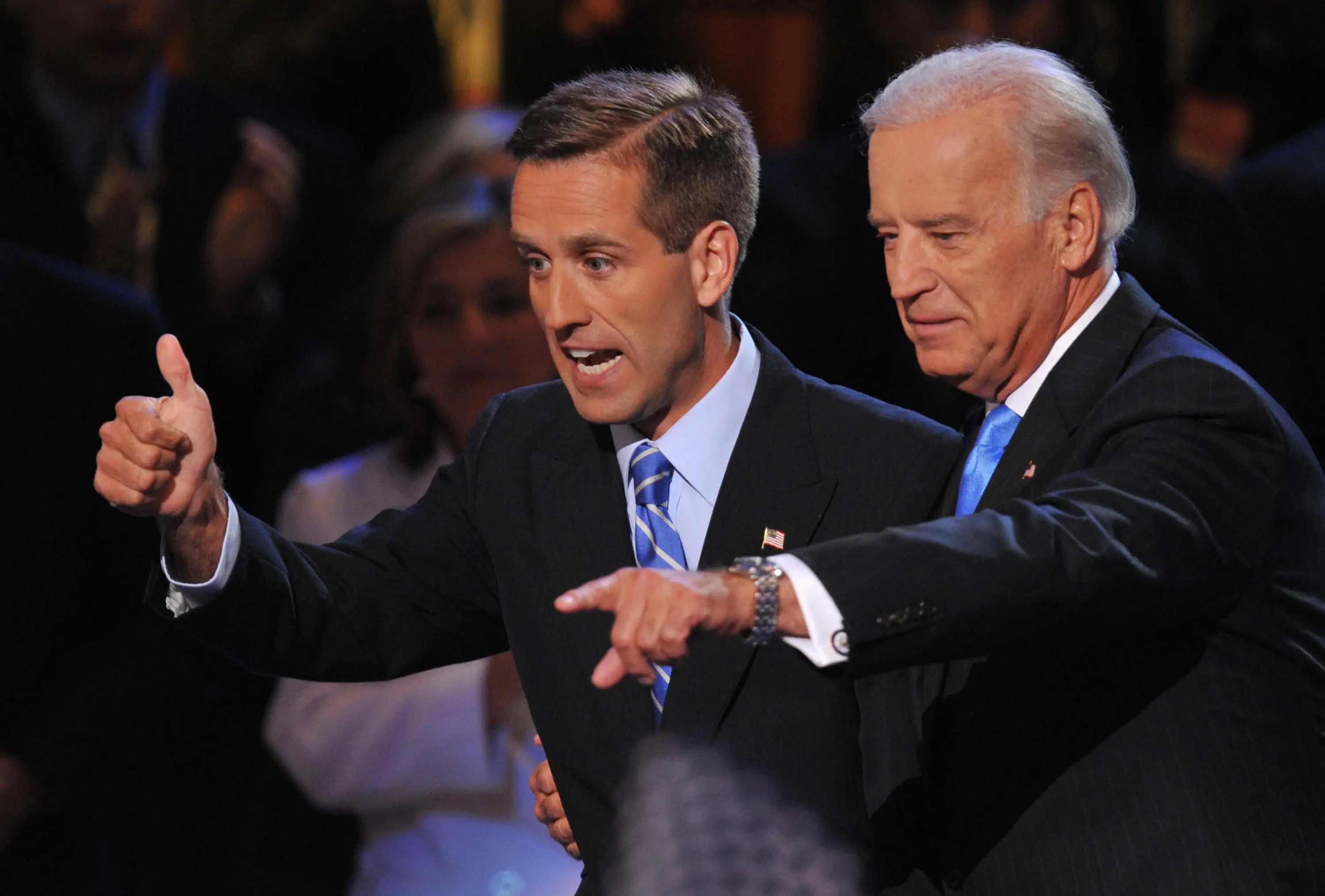 Joe and Beau Biden pictured together in 2008 (PAUL J. RICHARDS/AFP via Getty Images)