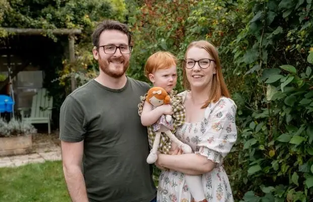 Krystalla found her partner Lee collapsed in the bathroom (British Heart Foundation) 