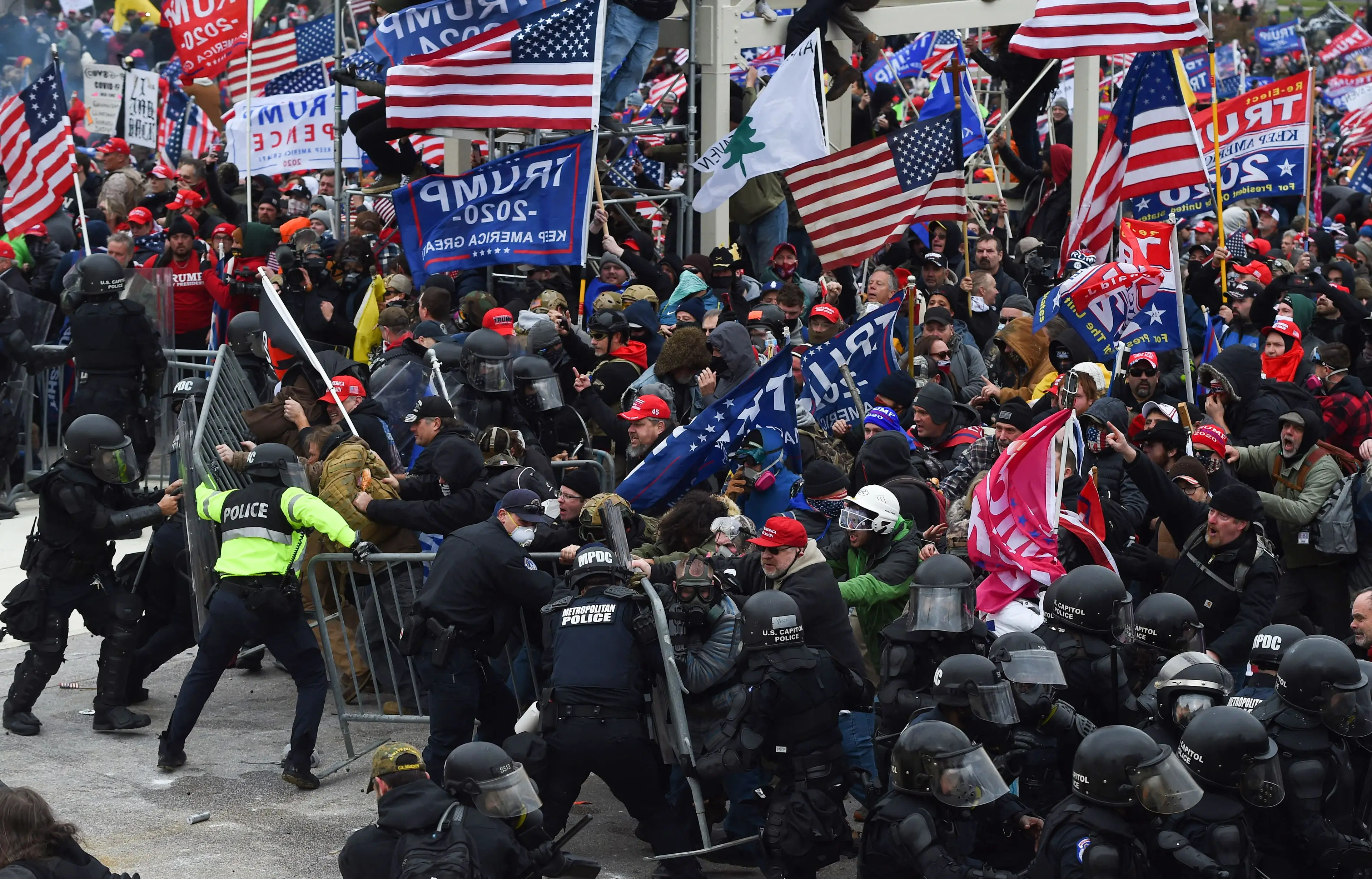 After being sworn in as president Trump pardoned over 1,500 people for January 6 (ROBERTO SCHMIDT/AFP via Getty Images)